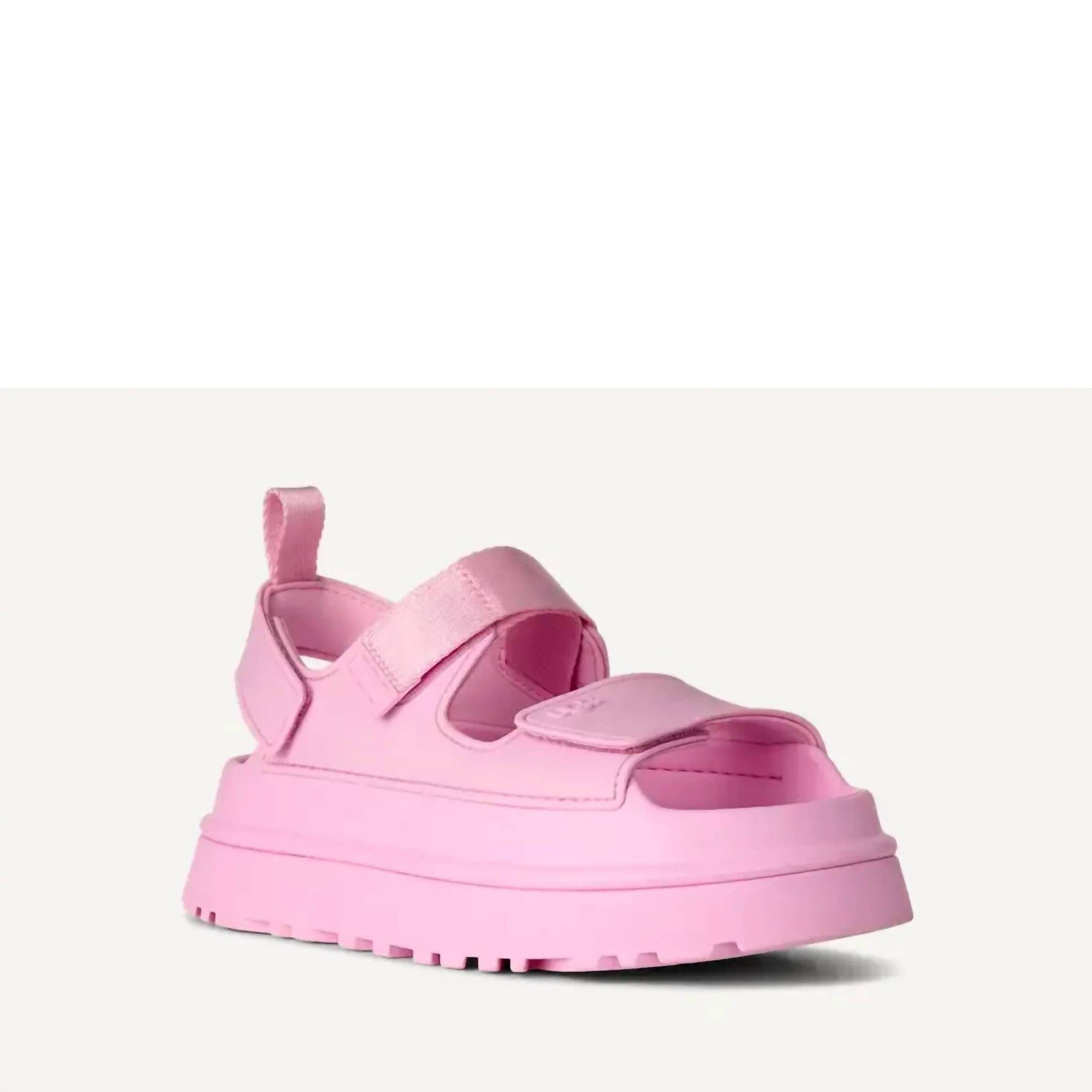 New Ugg Women's Goldenglow Platform Sandals In Pink Diamond